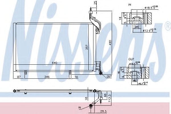 Конденсатор, кондиционер NISSENS 940515