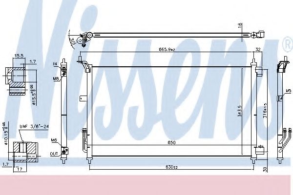 Конденсатор, кондиционер NISSENS 940557