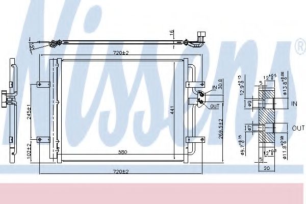 Конденсатор, кондиционер NISSENS 940584