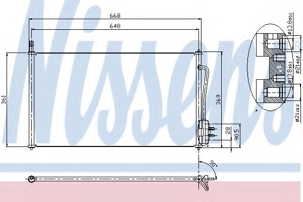 Конденсатор, кондиционер NISSENS 94432