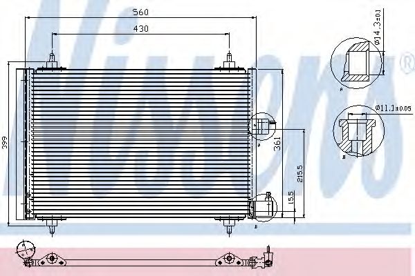 Конденсатор, кондиционер NISSENS 94542