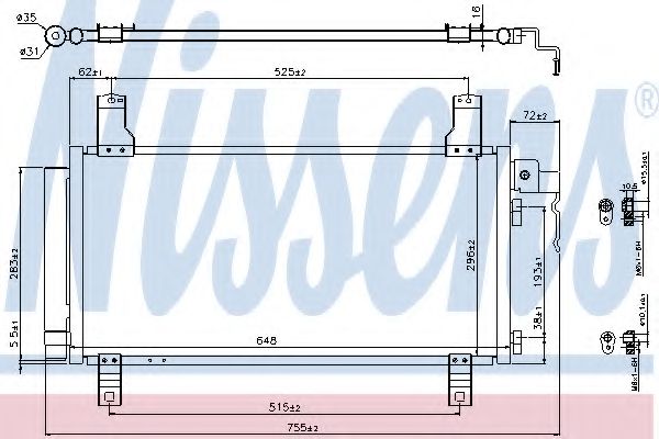 Конденсатор, кондиционер NISSENS 94792