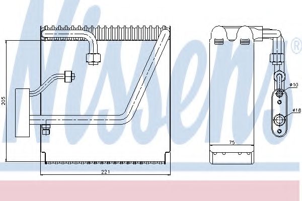 Испаритель, кондиционер NISSENS 92204