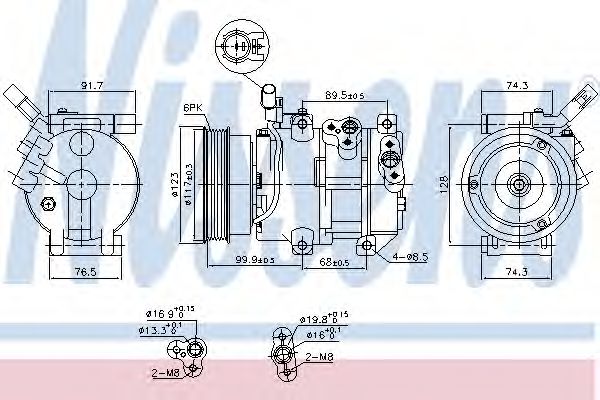 Компрессор, кондиционер NISSENS 890054