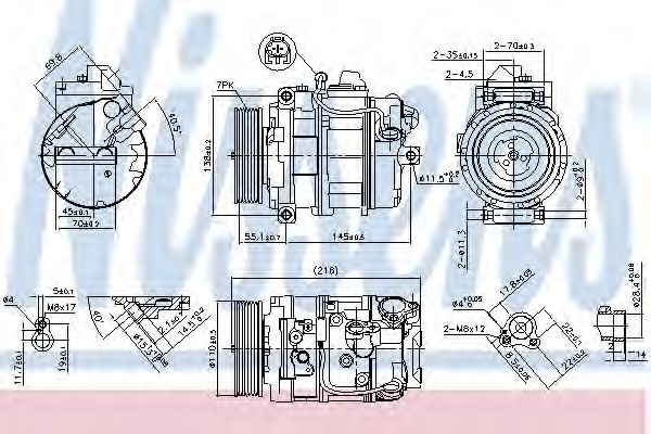 Компрессор, кондиционер NISSENS 890069