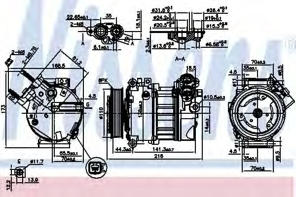 Компрессор, кондиционер NISSENS 890123