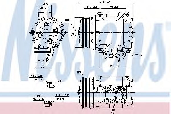 Компрессор, кондиционер NISSENS 890128