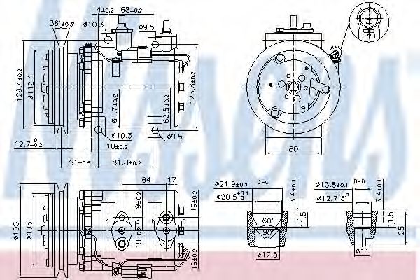 Компрессор, кондиционер NISSENS 890147