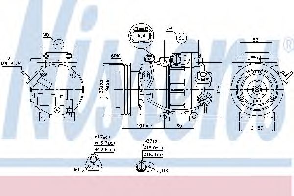 Компрессор, кондиционер NISSENS 890150