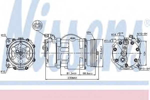 Компрессор, кондиционер NISSENS 89040