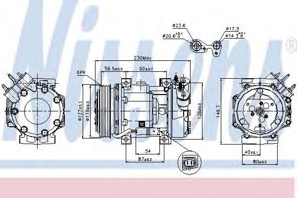 Компрессор, кондиционер NISSENS 89076