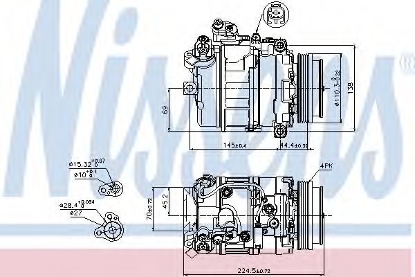 Компрессор, кондиционер NISSENS 89199