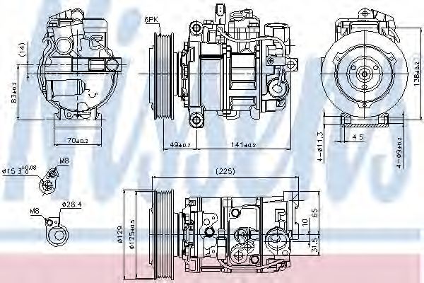 Компрессор, кондиционер NISSENS 89209