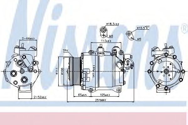 Компрессор, кондиционер NISSENS 89245