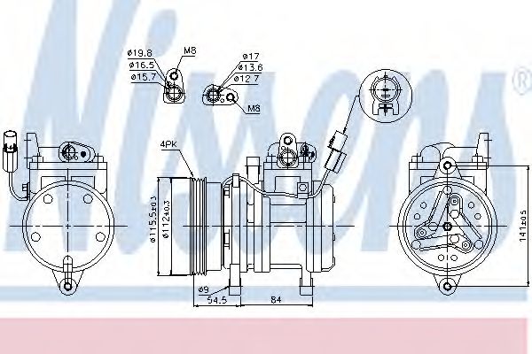 Компрессор, кондиционер NISSENS 89255