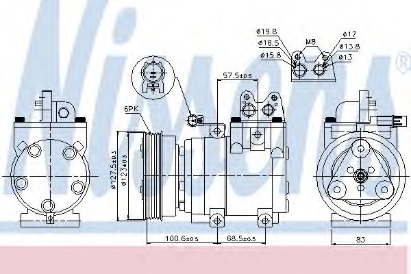 Компрессор, кондиционер NISSENS 89270