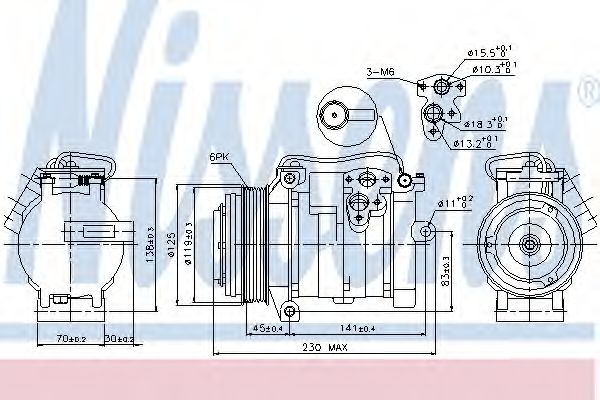 Компрессор, кондиционер NISSENS 89315