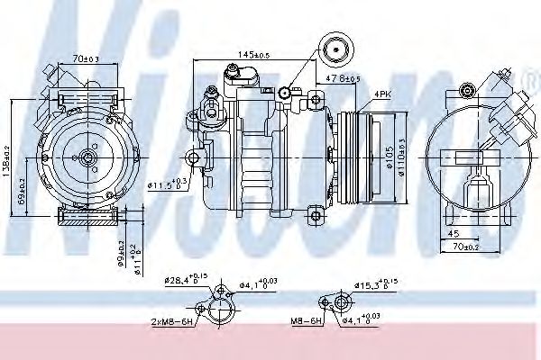 Компрессор, кондиционер NISSENS 89341