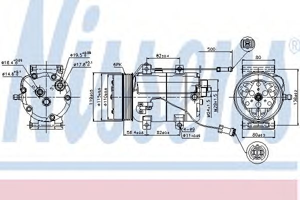 Компрессор, кондиционер NISSENS 89452