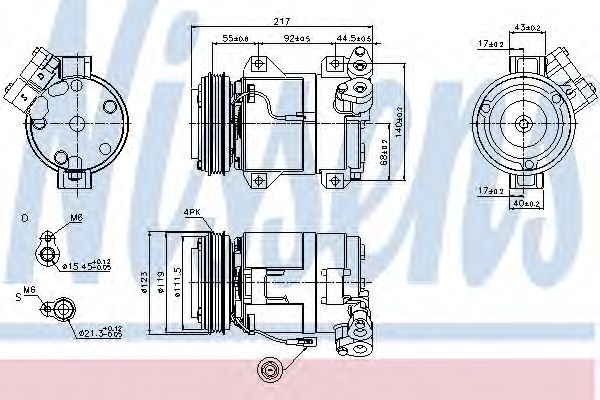 Компрессор, кондиционер NISSENS 89519