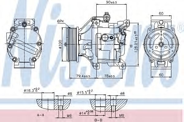 Компрессор, кондиционер NISSENS 89530