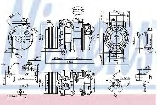 Компрессор, кондиционер NISSENS 89595