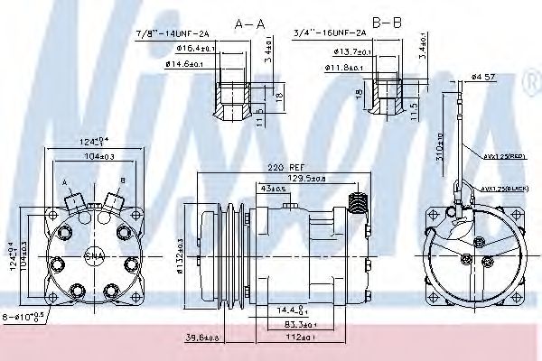 Компрессор, кондиционер NISSENS 89624