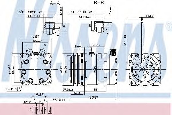 Компрессор, кондиционер NISSENS 89625
