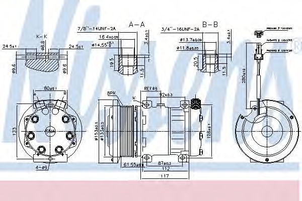 Компрессор, кондиционер NISSENS 89640