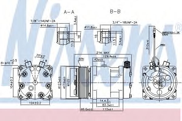 Компрессор, кондиционер NISSENS 89657