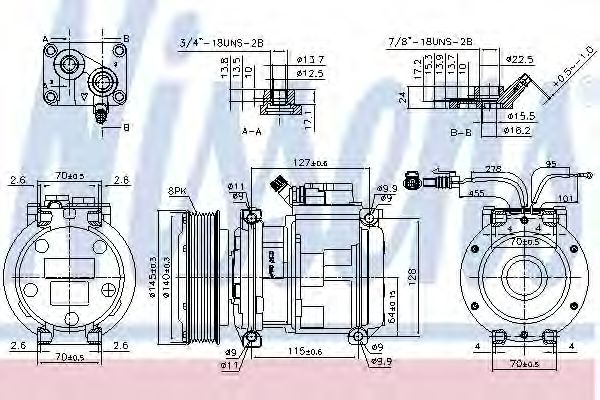 Компрессор, кондиционер NISSENS 89752