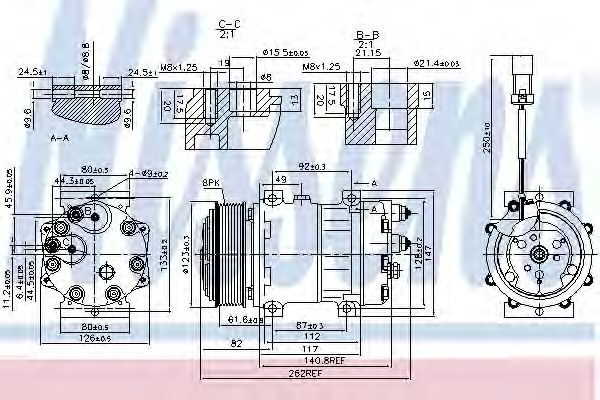 Компрессор, кондиционер NISSENS 89925