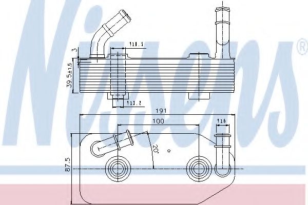 Масляный радиатор, автоматическая коробка передач NISSENS 90667