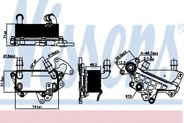 Масляный радиатор, автоматическая коробка передач NISSENS 90732