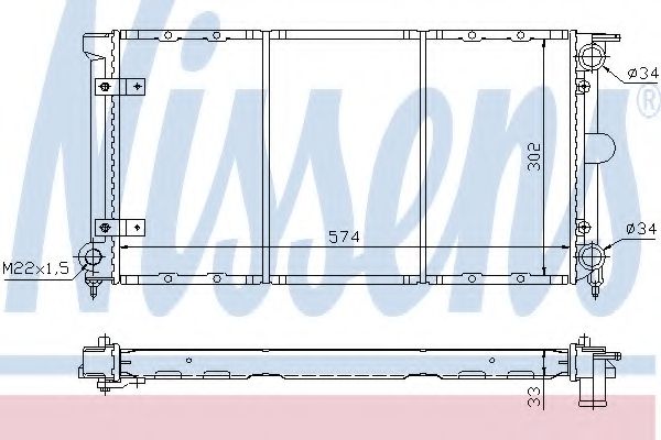 Радиатор, охлаждение двигателя NISSENS 65264