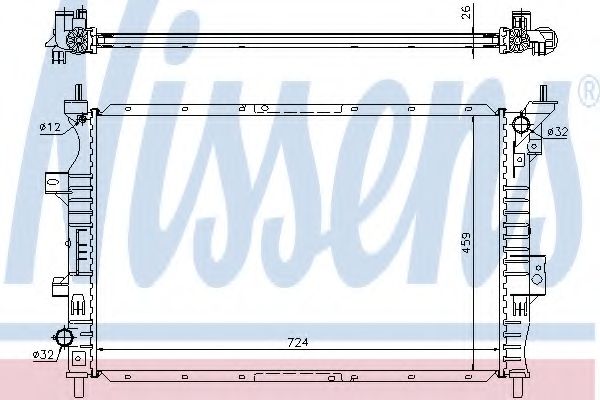 Радиатор, охлаждение двигателя NISSENS 62357