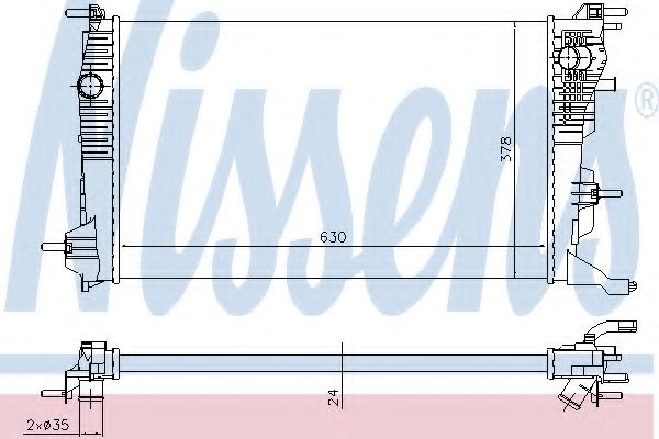 Радиатор, охлаждение двигателя NISSENS 637647