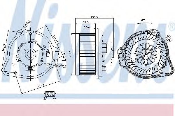 Вентилятор салона NISSENS 87020