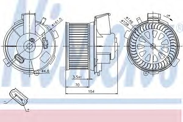 Вентилятор салона NISSENS 87021