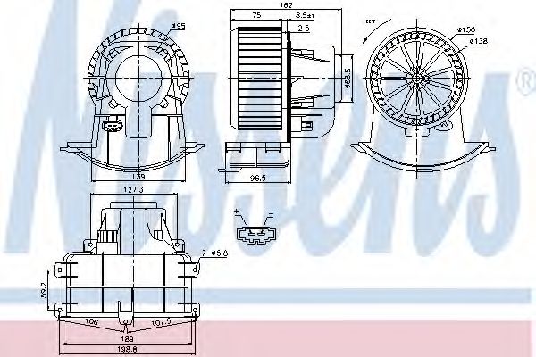 Вентилятор салона NISSENS 87033