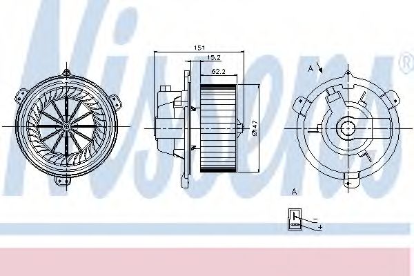 Вентилятор салона NISSENS 87056