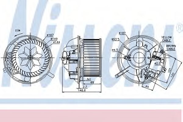 Вентилятор салона NISSENS 87072