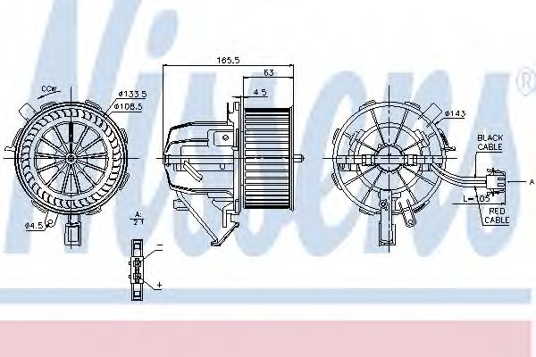 Вентилятор салона NISSENS 87075