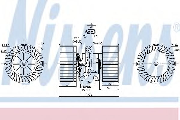 Вентилятор салона NISSENS 87114