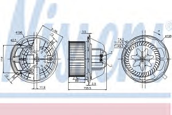 Вентилятор салона NISSENS 87118