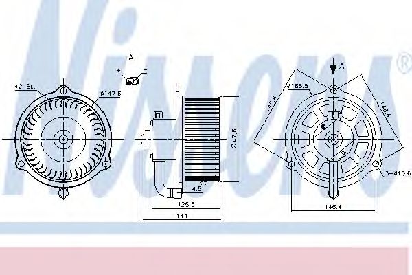 Вентилятор салона NISSENS 87158