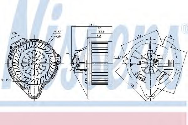 Вентилятор салона NISSENS 87170