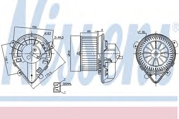 Вентилятор салона NISSENS 87178