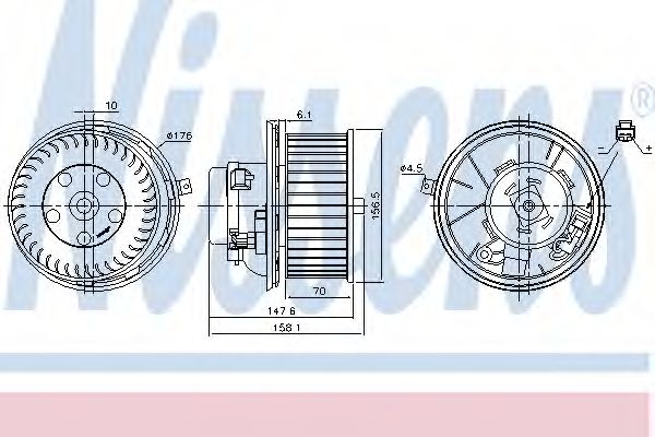 Вентилятор салона NISSENS 87187