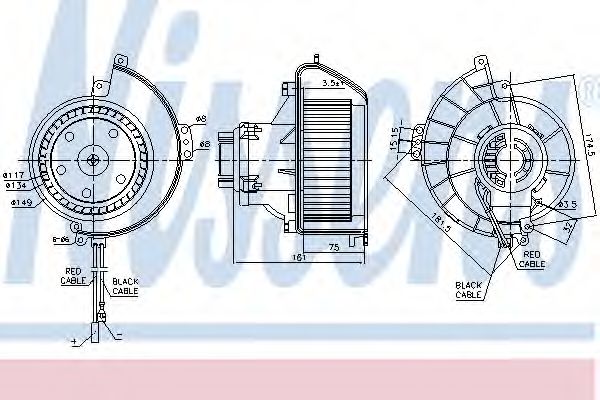 Вентилятор салона NISSENS 87188